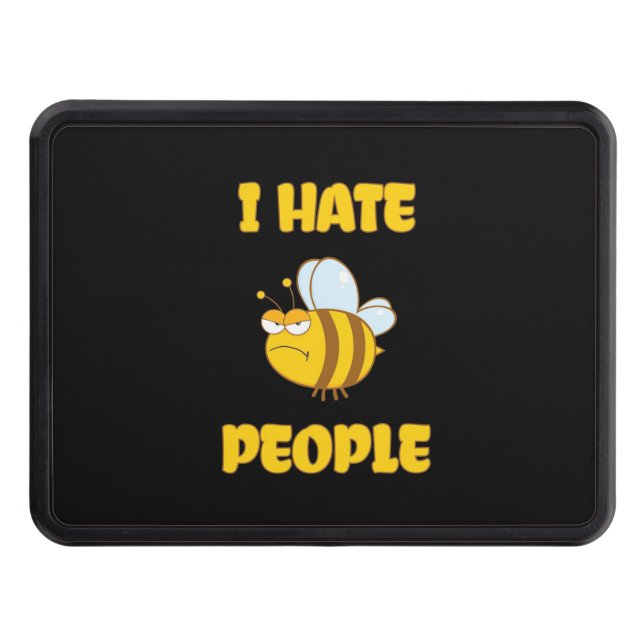 Beekeeper I Hate People Hitch Cover (Front)