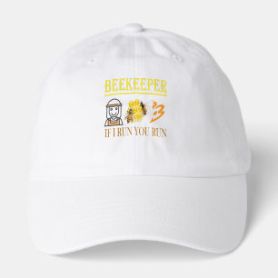 Beekeeper – If I run, you run – Bee – Beekeeping Hat