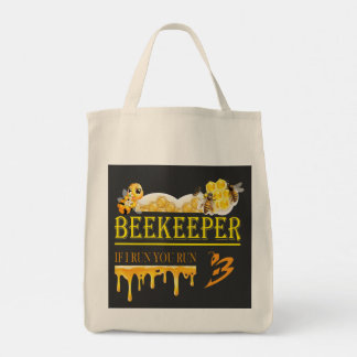 Beekeeper – If I run, you run – Bee – Beekeeping Tote Bag