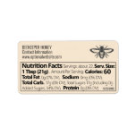 Beekeeper Info 2023 Photo Honey Nutrition Facts Label