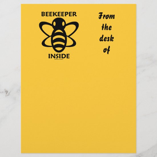 Beekeeper Inside (Black White Bee Drawing)
