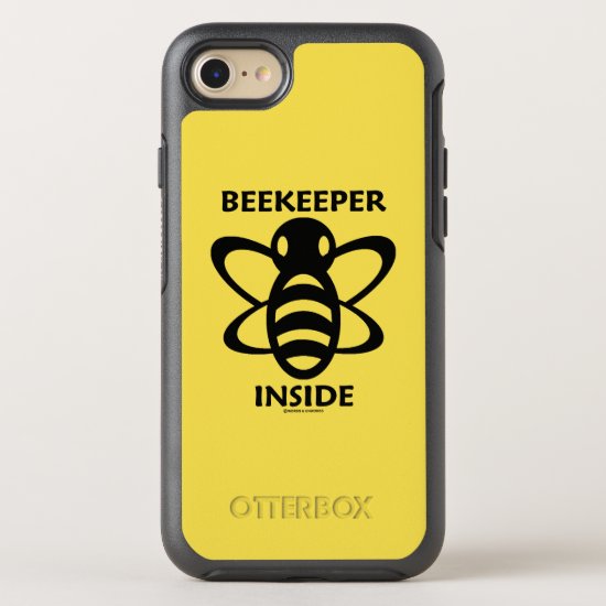 Beekeeper Inside Black White Bee Drawing OtterBox Symmetry iPhone 8/7 Case