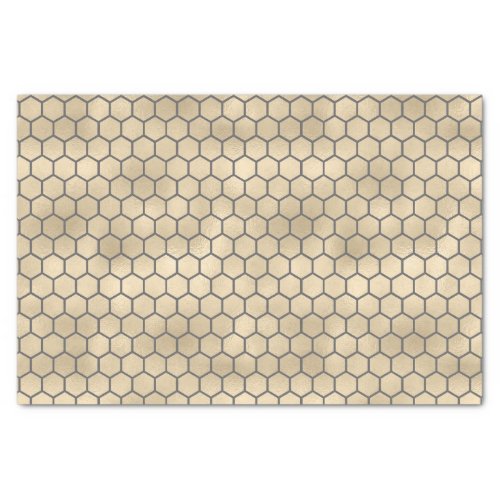 Beekeeper Iridescent Golden Honeycomb Pattern      Tissue Paper