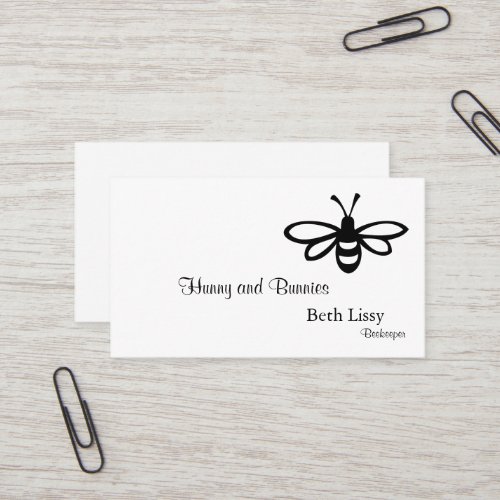 Beekeeper Line Art Bee Business Card