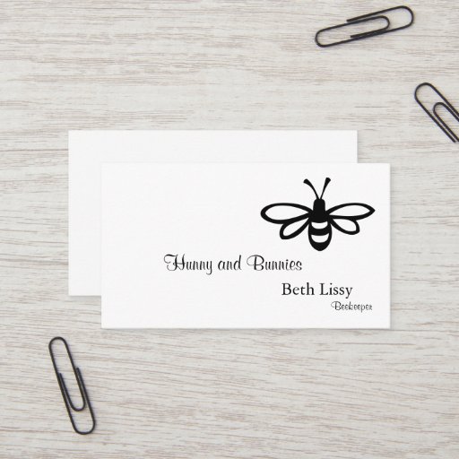 Customizable Beekeeper Line Art Bee Business Card