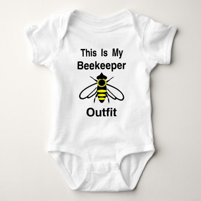 Beekeeper Outfit Baby Bodysuit (Front)