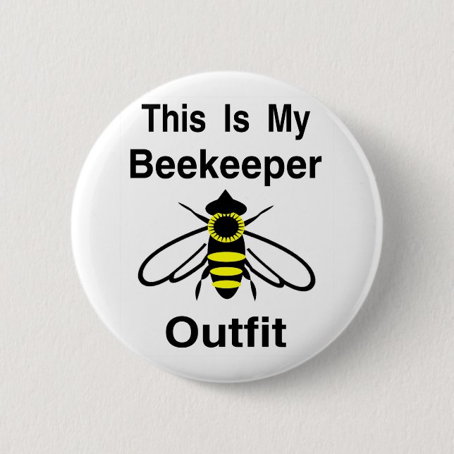 Beekeeper Outfit Pinback Button (Front)