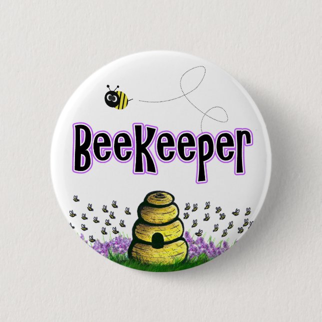 beekeeper pinback button (Front)