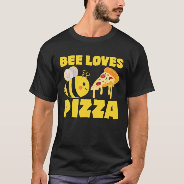 Beekeeper Pizza   Pizza Fast Food Cute Bee T-Shirt (Front)