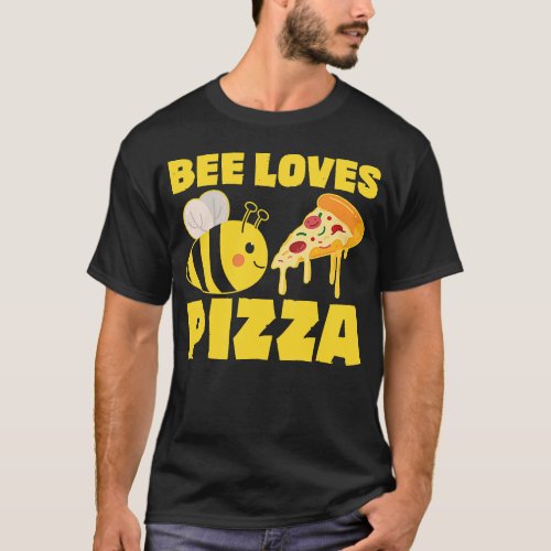 Beekeeper Pizza   Pizza Fast Food Cute Bee T_Shirt