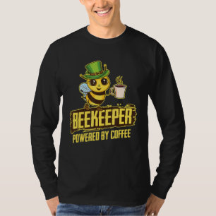 Beekeeper Powered Coffee St Patrick Bee Beekeeping T-Shirt