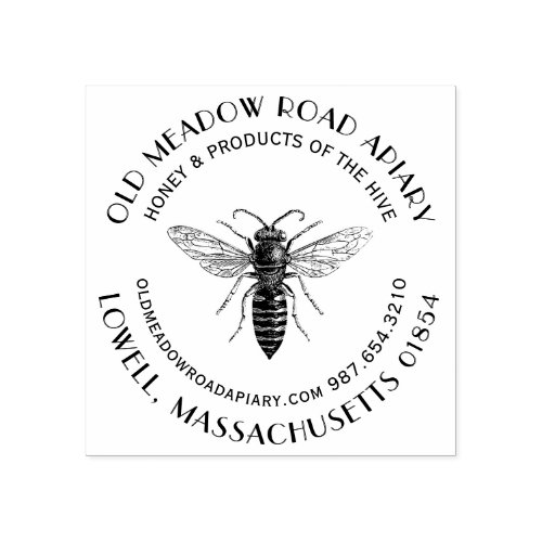 Beekeeper Queen Bee Custom Logo Apiary Stamp