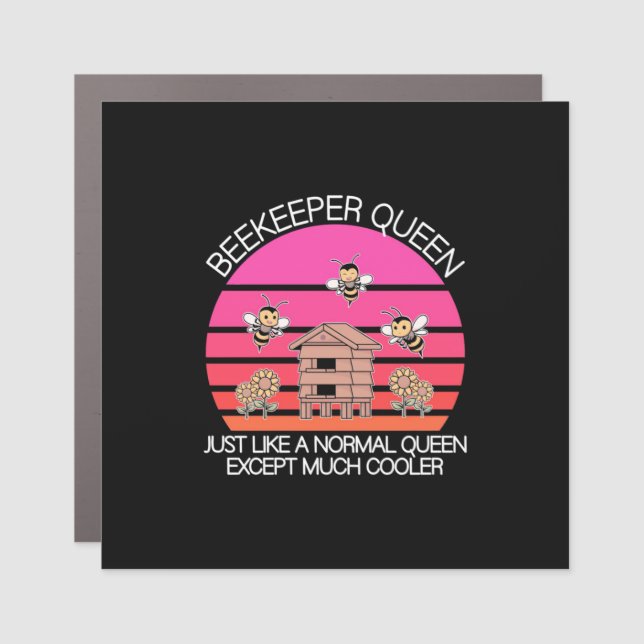 Beekeeper Queen Car Magnet (Front)