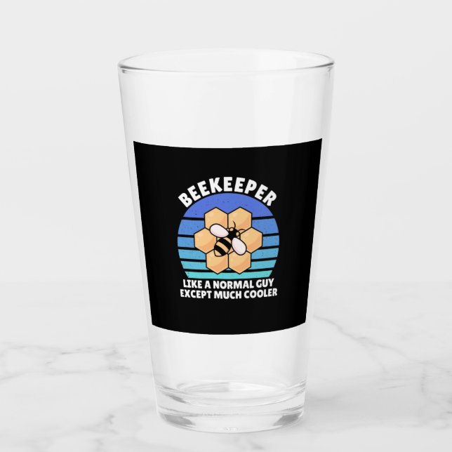 Beekeeper Retro Vintage Glass (Front)