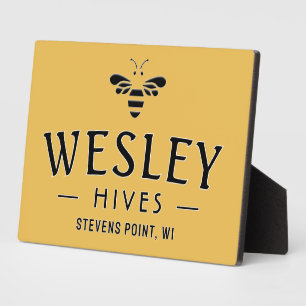 Beekeeper’s Apiary Sign for Farmer’s Market Plaque
