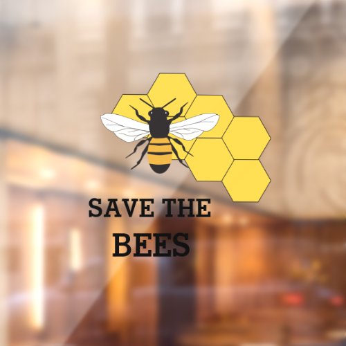 Beekeeper Save the Bees Window Cling