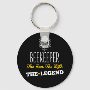 Beekeeper the man, the myth, the legend keychain