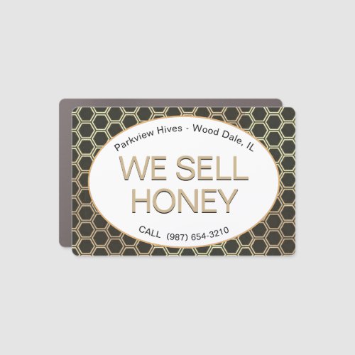 Beekeeper We Sell Honey Car Magnet Honeycomb