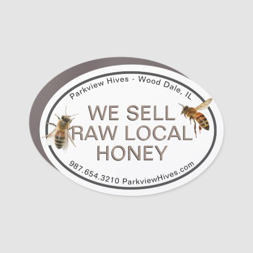 Beekeeper We Sell Honey Car Magnet Realistic Bees