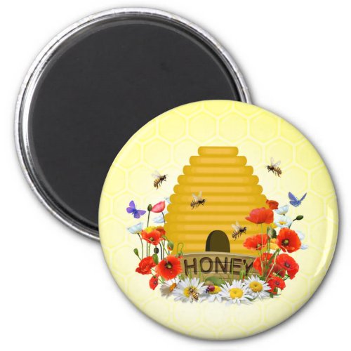 Beekeepers Beehive Honey Meadow Magnet