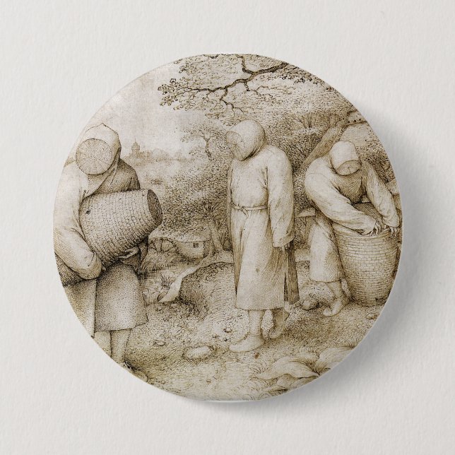 Beekeepers by Pieter Bruegel the Elder Pinback Button (Front)
