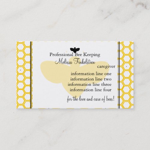 Beekeepers Card Business Card Templates