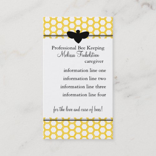 Beekeepers Card Business Card Template