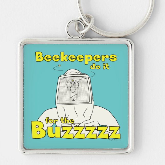Beekeepers do it for the Buzzzzz - Keychain (Front)