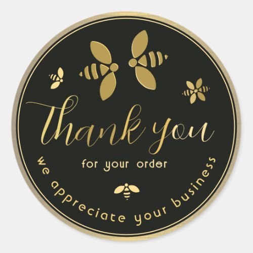 Beekeepers Honeybee Thank You for Your Order Label