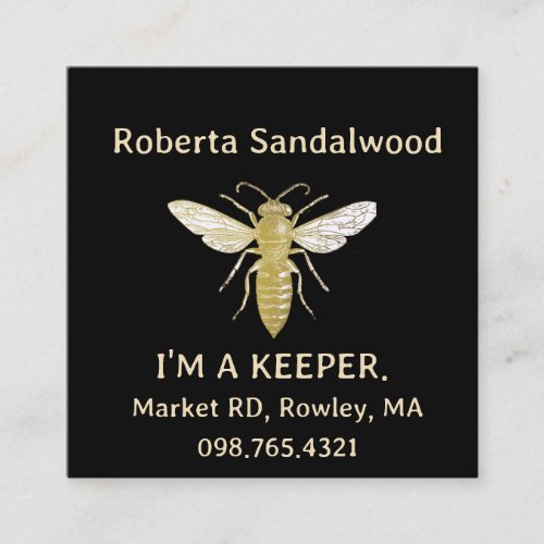 Beekeepers IM A KEEPER Queen Bee Business Card 