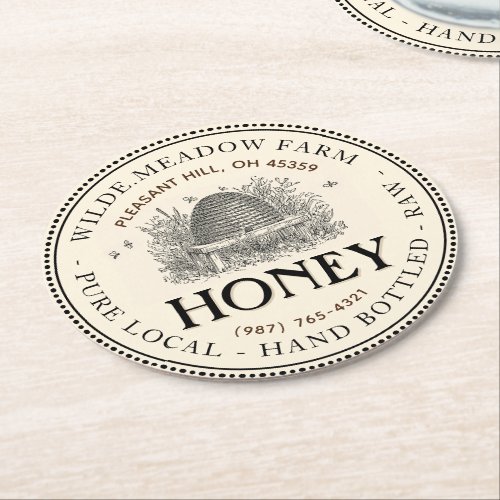 Beekeepers Ivory Skep Promotional Coaster
