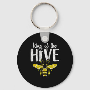 Beekeepers King Of The Hive Funny Bee Whisper Gift Keychain