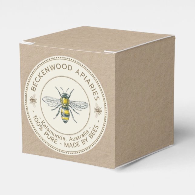 Beekeeper's Small Beeswax Candle Box (Front Side)