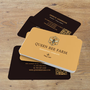 Beekeeping Apiary Honey Logo Design Business Card