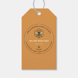 Beekeeping Apiary Logo Design Honey Gift Tags