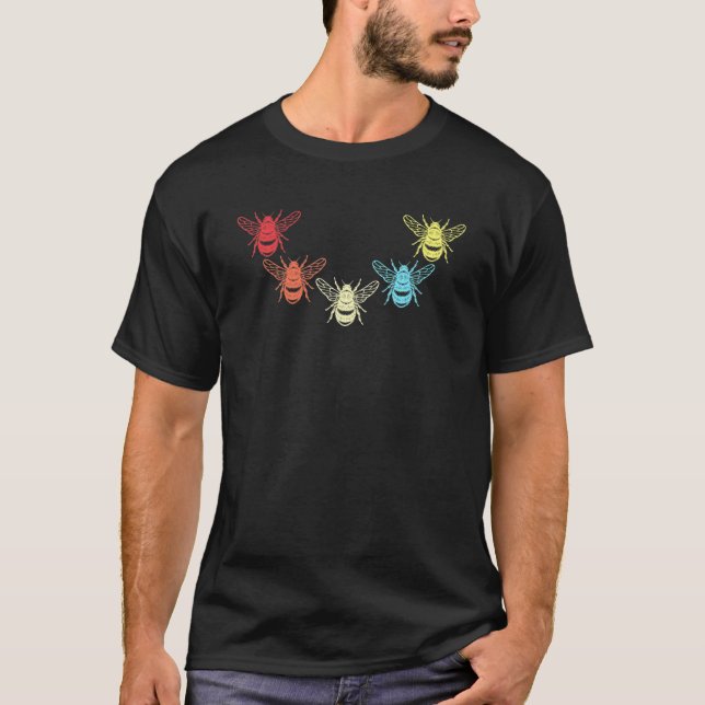 Beekeeping Bee Retro Beekeeper T-Shirt (Front)