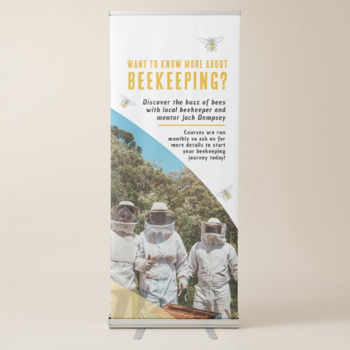 Beekeeping course photo and bees banner