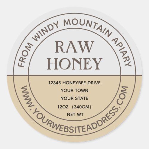 Beekeeping Honey Jar Labels Modern Color Block 