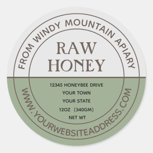 Beekeeping Honey Jar Labels Modern Color Block 