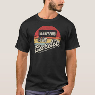 Beekeeping Is My Cardio Vintage Retro Beekeeper   T-Shirt