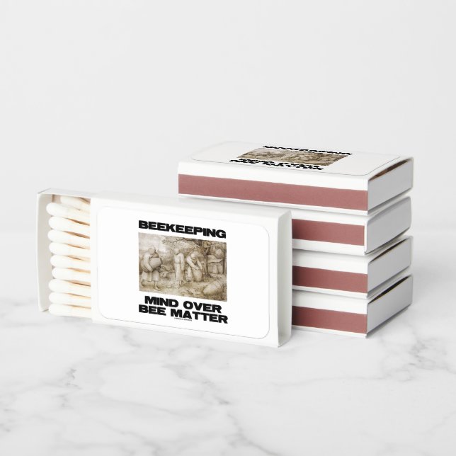 Beekeeping Mind Over Bee Matter Matchboxes (Stacked)