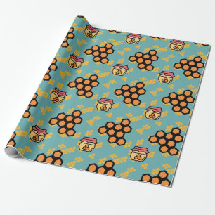 Beekeeping pattern wrapping paper