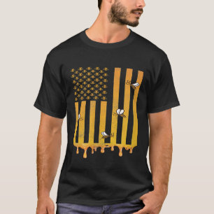 Beekeeping Usa Flag 4th Of July Beekeper T-Shirt