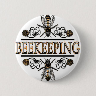 beekeeping with worker bees button