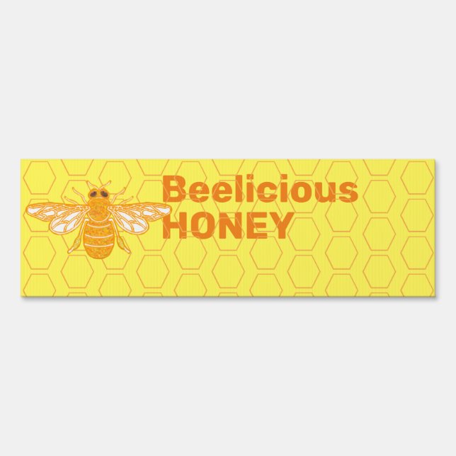 Beelicious HONEY yard sign (Back)