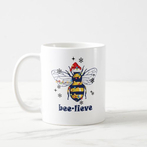 BeeLieve Christmas bee lover beekeeper Christmas Coffee Mug