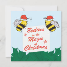 Beelieve In The Magic Of Christmas - Card