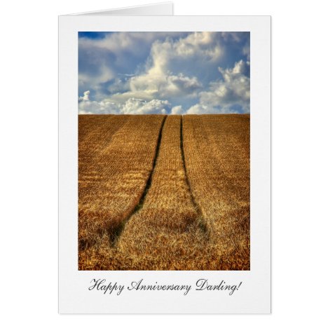 Been and Gone wheat field Happy Anniversay Darling Card