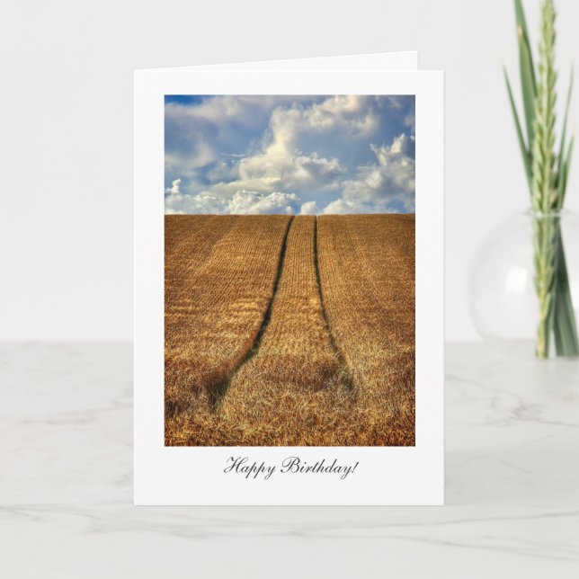 Been and Gone wheat field, Happy Birthday Card (Front)