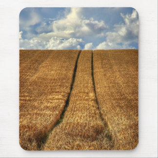 Been and Gone wheat field with Tractor Tracks Mouse Pad